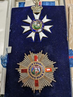 Lot 1049 - The Order of Saint Michael and Saint George, Knight Grand Cross, awarded to Sir William Strang