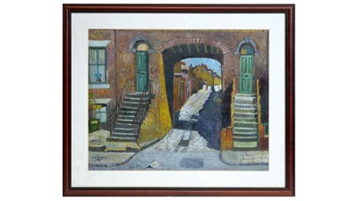 Lot 566 - Charlie Rogers - Rectory Road, Bensham, Gateshead | oil