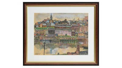 Lot 548 - Charlie Rogers - Riverside Buildings, Newcastle | watercolour