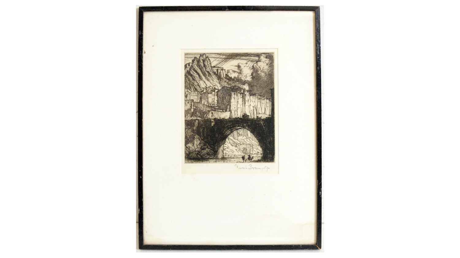 Lot 588 - Sir Frank William Brangwyn - Sisteron | etching
