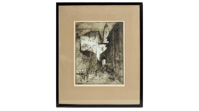 Lot 589 - Sir Frank William Brangwyn - A Street in Puy | etching