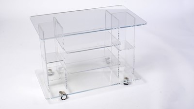 Lot 76 - A retro vintage mid 20th Century circa 1970s lucite trolley