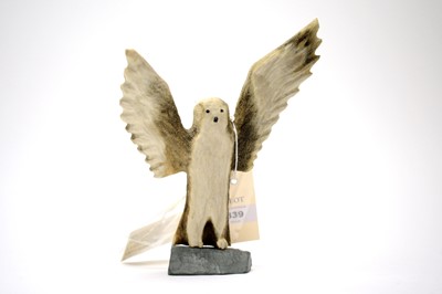 Lot 401 - Eskimo Esquimau Art, Canada: Cecillia Angotialok, Owl