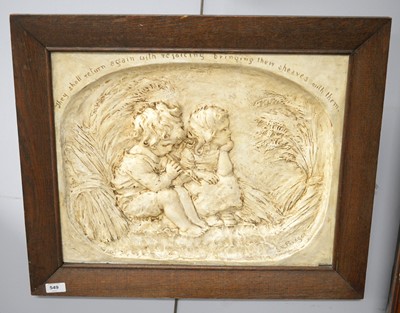 Lot 99 - An Arts & Crafts plaque, by S.R. Praeger.