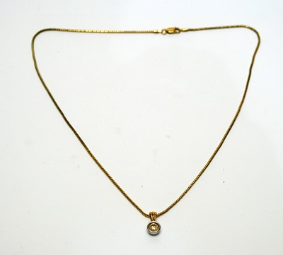 Lot 161A - A single stone diamond pendant