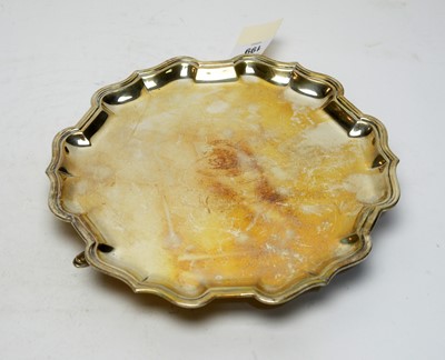 Lot 199 - A silver waiter, by William Lister & Sons