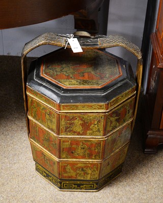 Lot 8A - A Chinese wedding basket.