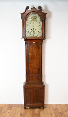 Lot 38 - A 19th Century Victorian oak longcase/grandfather clock