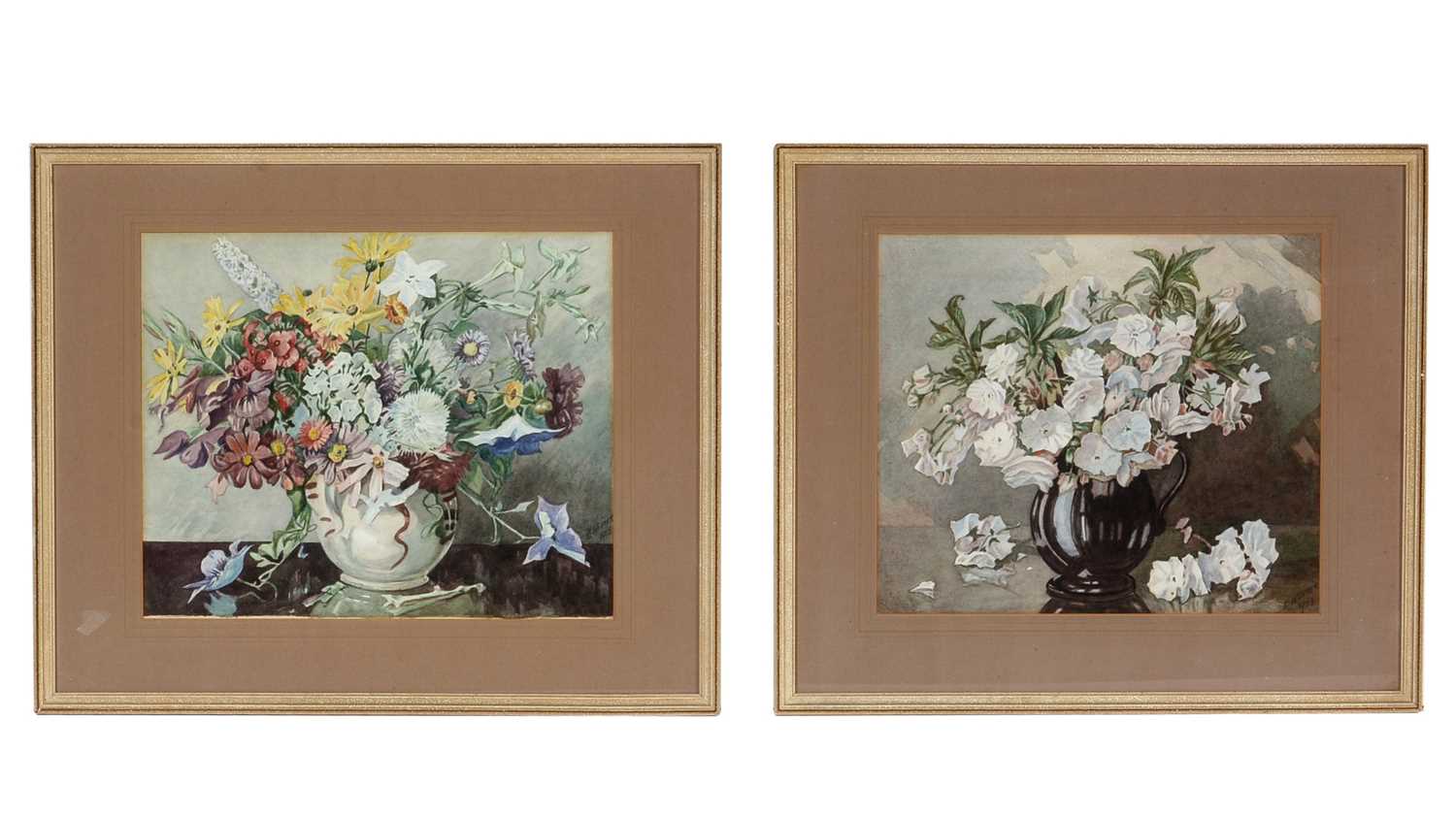 Lot 66 - Ernest Winter - Two floral still-life studies | watercolour