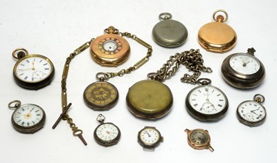 Lot 170 - A selection of pocket watches, and other items