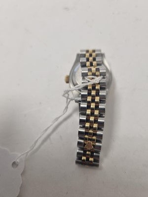 Lot 577 - Rolex Oyster Perpetual Datejust: a steel and 18ct yellow gold mounted automatic ladies wristwatch