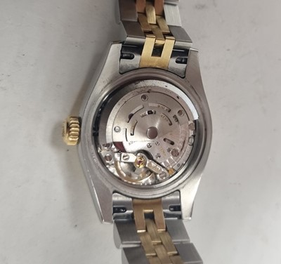 Lot 577 - Rolex Oyster Perpetual Datejust: a steel and 18ct yellow gold mounted automatic ladies wristwatch
