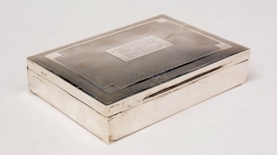 Lot 241 - A silver cigarette box commemorating the match of Rangers vs Arsenel 1933