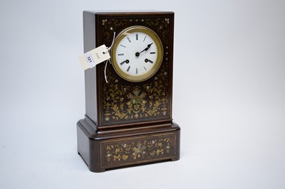 Lot 321 - A 19th Century rosewood mantle clock.
