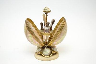 Lot 149 - A 19th Century French Palais Royal mother-of-pearl lady's necessaire