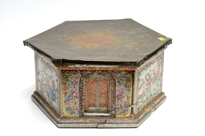 Lot 818 - Chinese famille rose hexagonal pedestal base