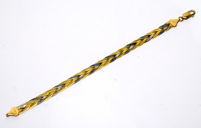 Lot 142 - A 9ct white and yellow gold bracelet