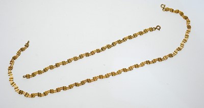Lot 145 - A matching 9ct yellow gold necklace and bracelet