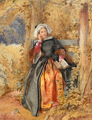 Lot 940 - 19th Century British School - Lady in a bower | watercolour