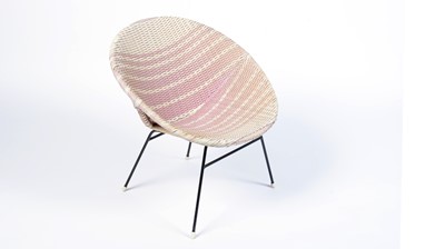 Lot 98 - A retro vintage mid 20th Century rattan satellite chair