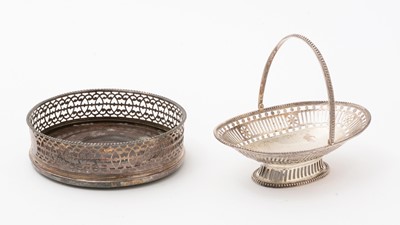 Lot 33 - A George III silver wine coaster