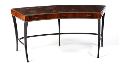 Lot 42 - Jonathan Charles - an Art Deco inspired original contemporary designer desk of curved form