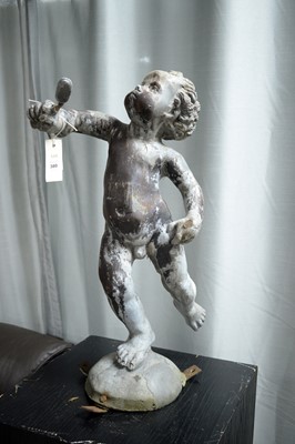 Lot 380 - A lead fountain garden ornament.