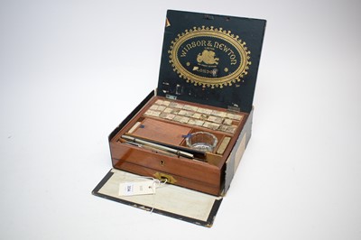 Lot 334 - A Windsor & Newton Ltd London 18 cake ‘Complete’ Artists Paint Box.