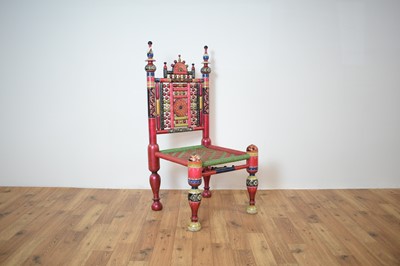 Lot 69 - A highly decorative 20th Century Indian - Punjabi wedding chair