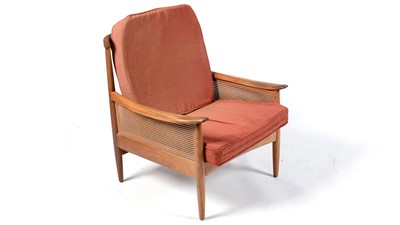 Lot 37 - Greaves and Thomas - A retro vintage mid 20th Century circa 1960s teak bergere armchair