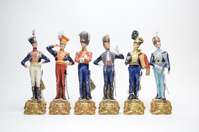 Lot 264 - A collection of Capodimonte military figures.