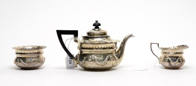 Lot 133 - A silver bachelor's tea service, by Josiah Williams & Co