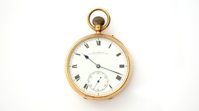 Lot 575 - Reid & Sons, Newcastle upon Tyne: an 18ct yellow gold-cased open faced pocket watch