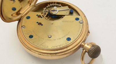 Lot 575 - Reid & Sons, Newcastle upon Tyne: an 18ct yellow gold-cased open faced pocket watch