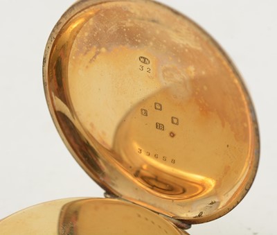 Lot 575 - Reid & Sons, Newcastle upon Tyne: an 18ct yellow gold-cased open faced pocket watch