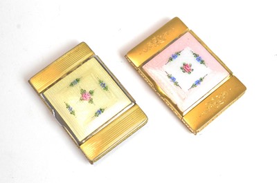 Lot 50 - Two 1930s La Mode triple concealed vanity cases