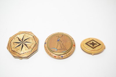 Lot 59 - Novelty powder compacts made from unconventional materials