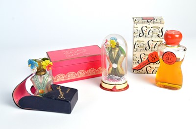 Lot 162 - Schiaparelli fragrances from the 1940s and later, including "Shocking" in Mae West glass bottle