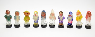 Lot 169 - Early 1940s Disney's "Snow White and the Seven Dwarfs" novelty perfume bottles