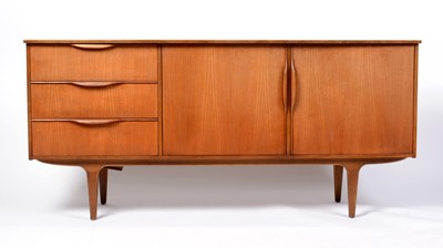 Lot 11 - A retro vintage circa 1960s Danish inspired teak sideboard credenza