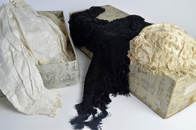 Lot 206 - Late Victorian undergarments and costume, including an Aesthetic blouse and Belle Epoque cap