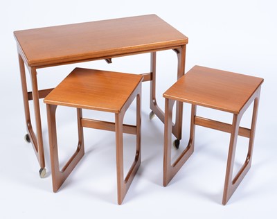 Lot 83 - A retro vintage 20th Century teak wood nest of three tables by A.H McIntosh Of Kirkaldy.