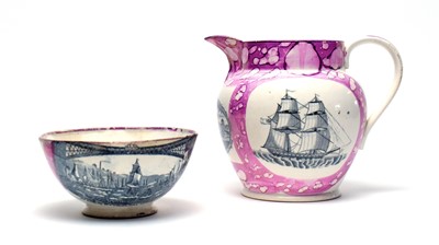 Lot 888 - Sunderland Jug and bowl