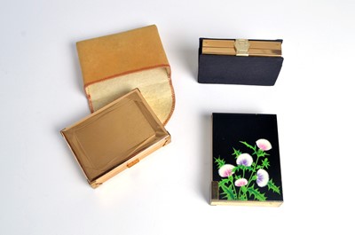 Lot 115 - Three 1940s musical demi carryalls or purse kits