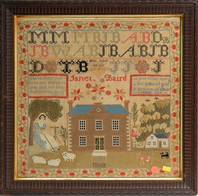 Lot 250 - A 19th Century needlework sampler by Janet Baird