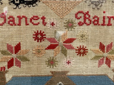 Lot 250 - A 19th Century needlework sampler by Janet Baird