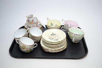 Lot 324 - A Paragon harlequin tea service and a Dresden tea service