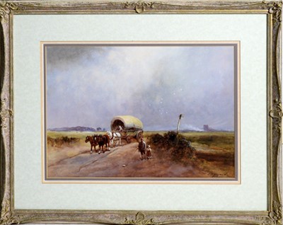 Lot 736 - James Walter Gozzard - A Traveller Family and their Vargo Wagon | watercolour
