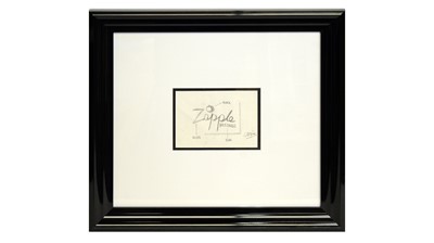 Lot 190 - Gene Mahon - The first draft of the logo for The Beatles Zapple Records | pencil