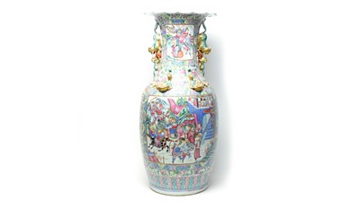 Lot 839 - Cantonese floor vase